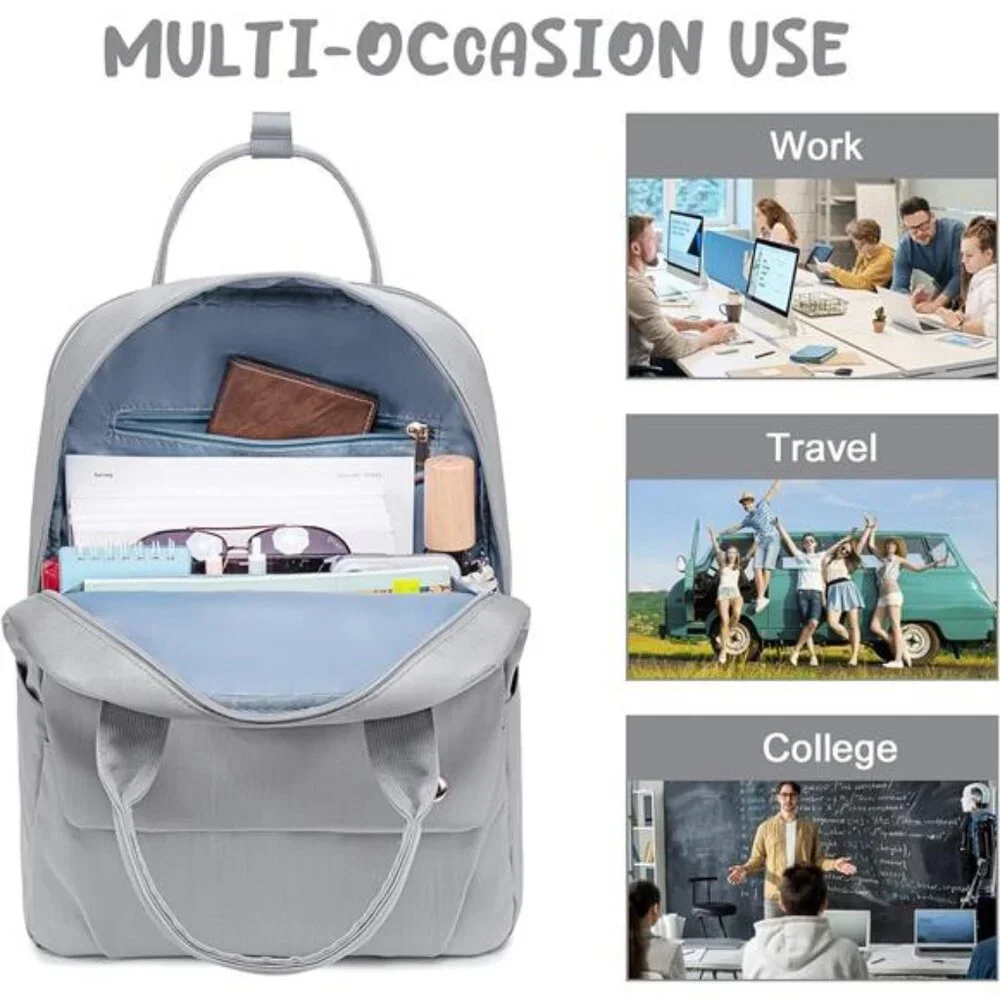 Laptop Backpack Women Travel Backpack 15.6 Inch Teacher Bag Waterproof